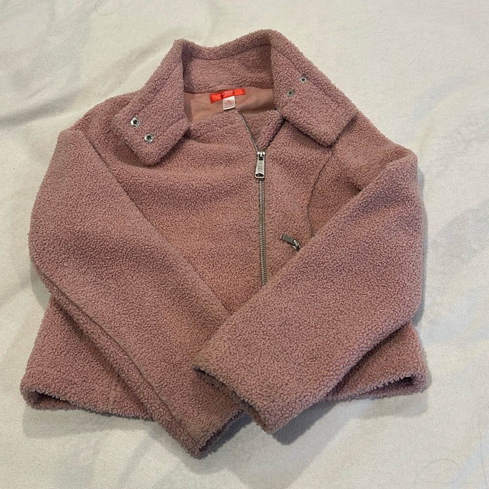 Pink cozy winter jacket